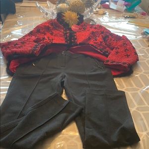 🌸 charcoal gray knit pants size 4🌸